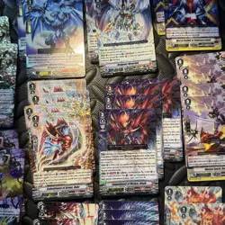 40 HOLO RARE Lot w/ Sleeved Deck- Cardfight Vanguard Holo Card NM Lot- R/RR/RRR - Image 4