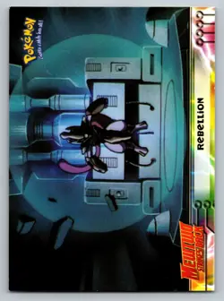 REBELLION #8 - BLUE Logo - NON-HOLO - MEWTWO SB - TOPPS POKEMON CARD - NM/LP - Image 1