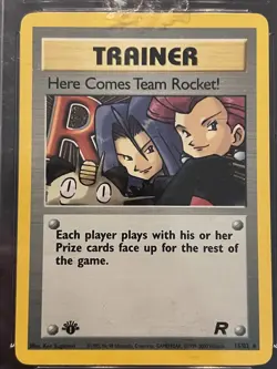 CGC 9 MINT Here Comes Team Rocket! Team Rocket 1st Edition 15/82 Pokemon Card - Image 3