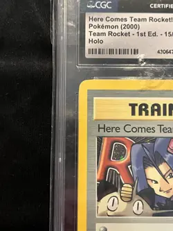 CGC 9 MINT Here Comes Team Rocket! Team Rocket 1st Edition 15/82 Pokemon Card - Image 4