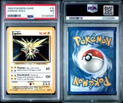 Pokemon TCG Zapdos Base Set Holo Unlimited Rare Card 16/102 WOTC PSA 7 - Image 3
