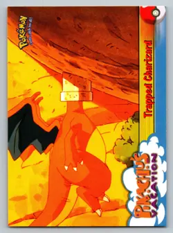 Pokemon Trapped Charizard Card Pikachus Vacation #51 Topps Blue Label - Image 1