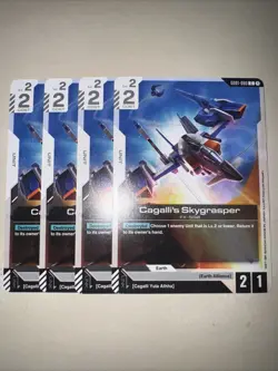 GD01-080 Cagalli’s Skygrasper X4 Playset Gundam Card Game TCG CCG English - Image 1