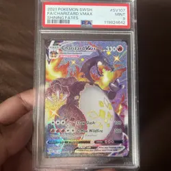 Pokemon TCG Shining Fates Charizard VMAX SV107/SV122 Holo Card PSA 9 - Image 3