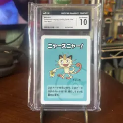 CGC 10 Meowth Old Maid 2019 Japanese Pokemon Card - Image 1