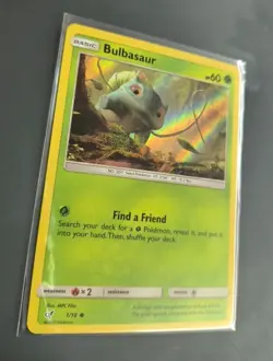 L👀K!! Bulbasaur Detective Pikachu NM/MINT Holo Common Pokemon Card 1/18 - Image 3