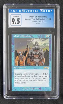 Mtg Oath of Scholars (CGC) 9.5 Gem Mint Exodus [1998] - Image 1