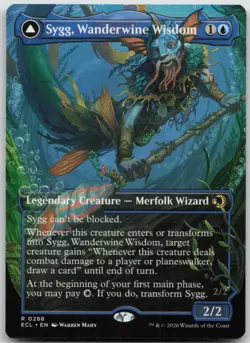 Sygg, Wanderwine Wisdom (Borderless) Lorwyn Eclipsed 288 NM R - Image 1