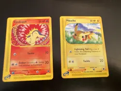 Lot of *2* High-Grade POKEMON EXPEDITION! #105/Cyndaquil + #124/Pikachu *NM* - Image 1
