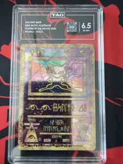 Ancient Mew 2000 Pokemon Movie Promo Vintage PROMO HOLO TAG 6.5 - Image 1