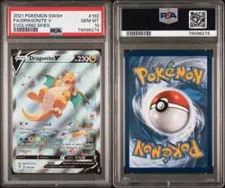 2021 Pokemon Dragonite V 192/203 Evolving Skies PSA 10 - Image 2