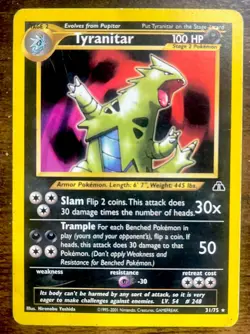 Tyranitar 31/75 Neo Discovery Regular Pokemon 100 HP MINT CARD 1999/2000 - Image 1