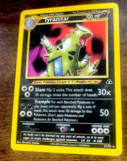 Tyranitar 31/75 Neo Discovery Regular Pokemon 100 HP MINT CARD 1999/2000 - Image 2