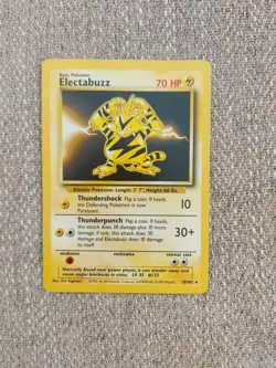 Pokemon TCG Electabuzz Base Set Unlimited Edition Non-Holo Rare Card 20/102 LP - Image 1