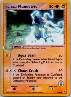 Pokemon Team Aqua's Manectric Team Magma vs Team Aqua 29/95 Near Mint NM - Image 1