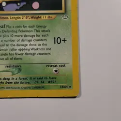 Celebi 16/64 Neo Revelation Regular Pokemon TCG Card 2000 English 50 HP - Image 4