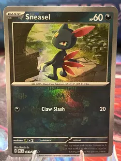 Pokemon TCG Sneasel Master Ball Pattern Holo Card 061/131 Prismatic Evolutions - Image 1