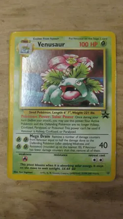 Venusaur 13 Black Star Promo Rare Holo Pokemon Card CD WOTC Vintage - Image 1
