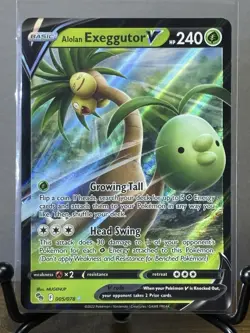 Alolan Exeggutor V 005/078 Pokemon GO Ultra Rare Holo Pokemon TCG Card NM - Image 1