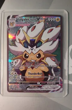 Solgaleo Pikachu Pokemon Card Holo GX VSTAR VMAX GX EX Cosplay ART 55 - Image 2