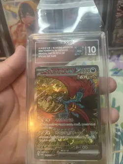 Pokemon Terastal Festival Roaring Moon EX 218/187 Special Art Rare TAG 10 - Image 3
