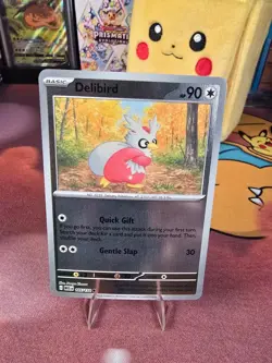 Delibird 105/132 Reverse Holo NM Mega Evolution Pokemon TCG Card 🎁🐧✨ - Image 1