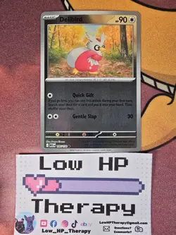 Delibird 105/132 Reverse Holo NM Mega Evolution Pokemon TCG Card 🎁🐧✨ - Image 3