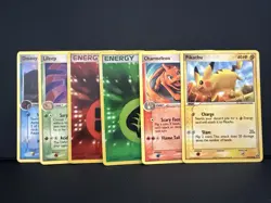 Pokemon Power Keepers Pikachu Charmeleon Omanyte Lileep Energy 2007 LP - Image 1