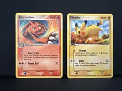 Pokemon Power Keepers Pikachu Charmeleon Omanyte Lileep Energy 2007 LP - Image 2