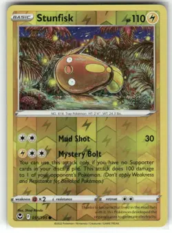 Stunfisk 055/195 Silver Tempest Reverse Holo Pokemon TCG - Image 1
