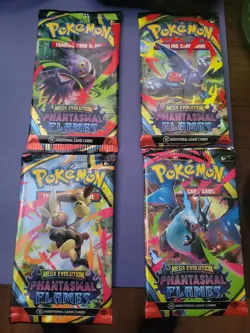 4x *NEW SEALED* Pokemon TCG: Phantasmal Flames Booster Packs-Random Artwork - Image 2