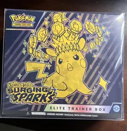 Pokemon TCG Surging Sparks ETB – New, Sealed, in Protective Plastic Case - Image 1