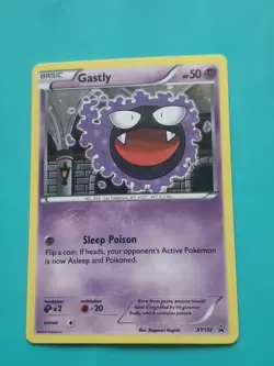 Pokemon Card - Gastly Black Star Promo Holo Rare XY132 MP - Image 1