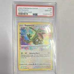 Rayquaza Pokemon TCG Swsh04 Vivid Voltage 138/185 Amazing Rare Holo PSA 10 2020 - Image 1