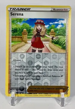 Pokemon Serena Card Silver Tempest Reverse Holo 164/195 Trainer Card NM - Image 1