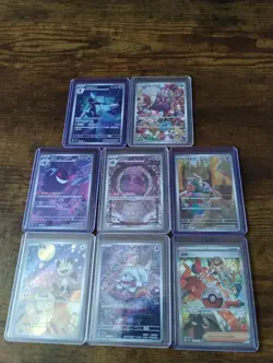 Pokemon Holo Gem 3 Card Lot 8 Chinese Meowth Gengar Mismagius Mimikyu Ceruledge - Image 1