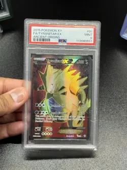 Pokemon TCG Tyranitar-EX Holo Full Art Ultra Rare Card Ancient Origins 91/98 - Image 1