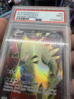 Pokemon TCG Tyranitar-EX Holo Full Art Ultra Rare Card Ancient Origins 91/98 - Image 5