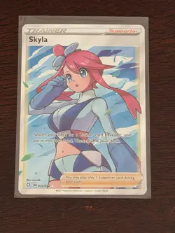 Pokemon Skyla Shining Fates Full Art #072/072 NM - Image 1