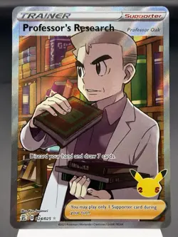 Professor’s Research 024/025 - Full Art Holo - Celebrations Pokemon Card MINT - Image 1