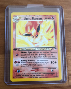 WOTC 2000 Pokemon TCG Light Flareon Neo Destiny 46/105 | 1st Edition | VG Cond - Image 1
