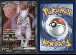 ✰ TEAM ROCKET'S MEWTWO EX 213/182 ULTRA RARE DESTINED RIVALS POKEMON ✰ NM/M - Image 1