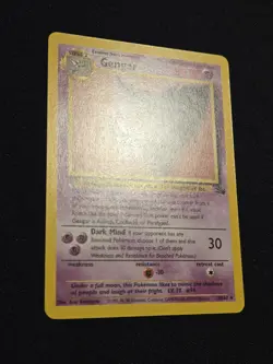 Gengar 20/62 Fossil Non Holo Rare Pokemon Card WOTC NM - Image 4