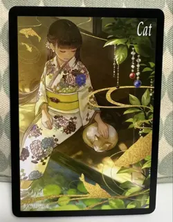 Magic The Gathering Magic Artist Proof AP Cat token Rare MTG USED Trading Card a - Image 2