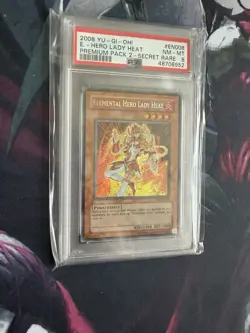 Elemental Hero Lady Heat PP02-EN008 Secret Rare Misprint Yugioh PSA 8 NM - MT - Image 1