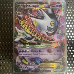 Pokemon Mega Gengar EX Black Star Promo Ultra Rare Holo Card XY166 - Image 1