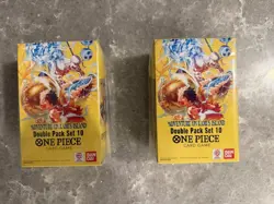 SEALED One Piece OP15 Adventure on Kami Island Double Pack Set 10 set of two - Image 1