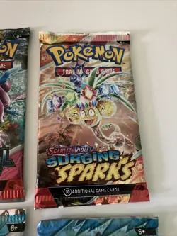 Pokemon Pack lot! (7 Packs) with Sleeved Blisters, Packs, Cards, and Coins! NEW - Image 4