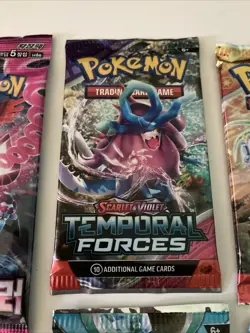Pokemon Pack lot! (7 Packs) with Sleeved Blisters, Packs, Cards, and Coins! NEW - Image 5