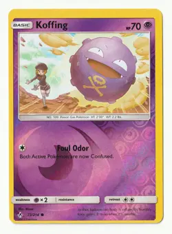 (ERROR CARD OFF-CENTER) Koffing 73/214 Reverse Holo - Pokemon Unbroken Bonds LP - Image 1